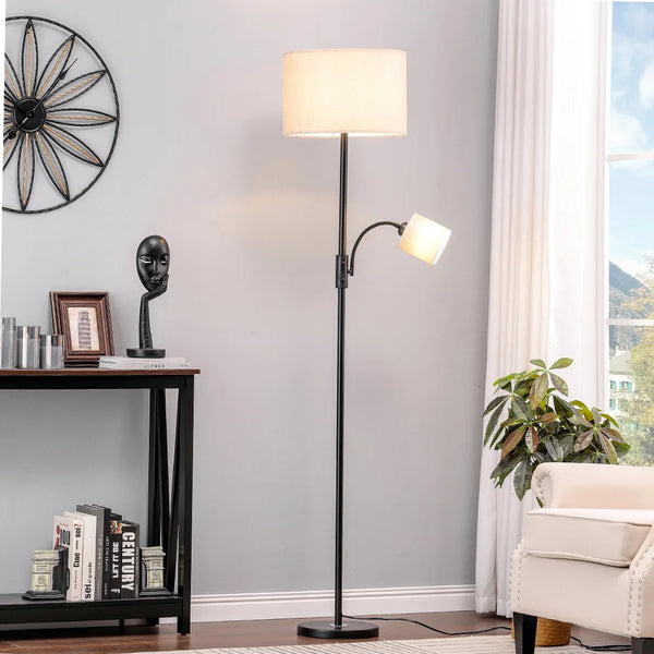 Floor Standing Lamp with Adjustable Head Light