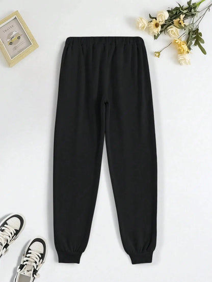Loose fashion drawstring pockets sweatpants
