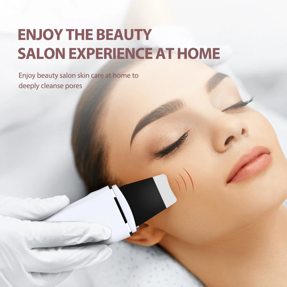 Ultrasonic skin scrubber facial cleanser