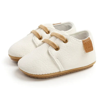 Solid leather non-slip sole baby shoes