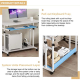Portable Office Desk with Movable Wheels