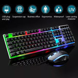 Mechanical LED Wired USB Gaming Keyboard Mouse Pad