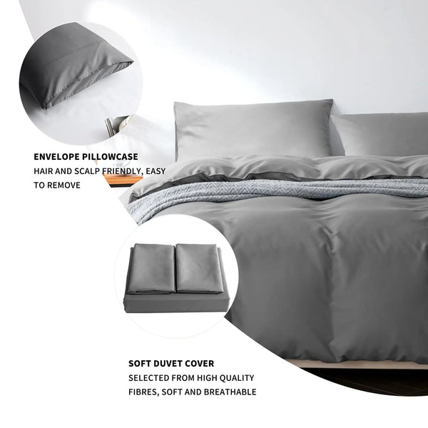 Double Size Microfiber Polyester Duvet Cover Set