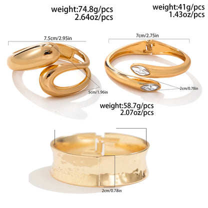 Geometric Snake Shaped Open Bangles