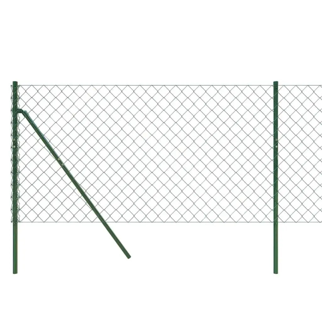 Durable 0.8x10m green chain link fence for garden