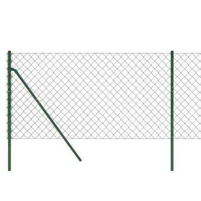 Durable 0.8x10m green chain link fence for garden