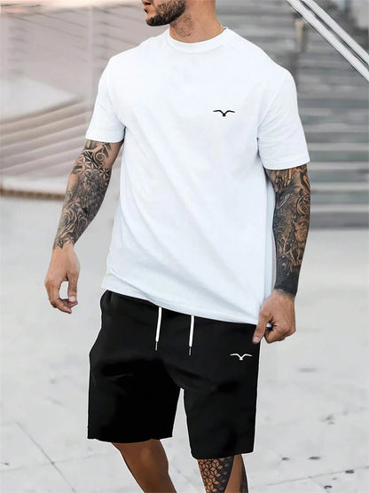Fashion t-shirt shorts suit