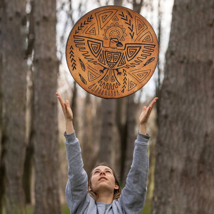 3d tree shape shaman drum with mallet