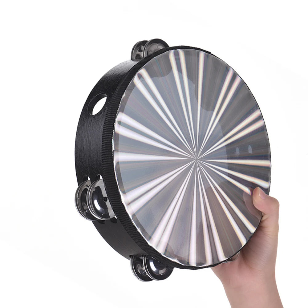 8/10 inch wooden radiant tambourine hand drum