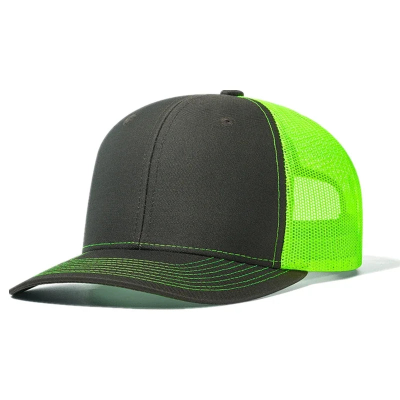 Breathable curved brim style trucker cap