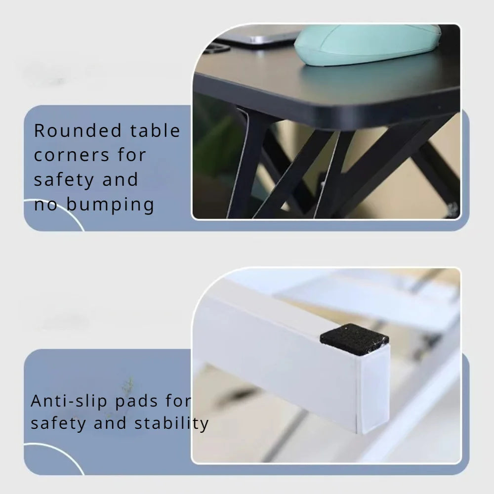 Ultra-slim adjustable standing desk riser