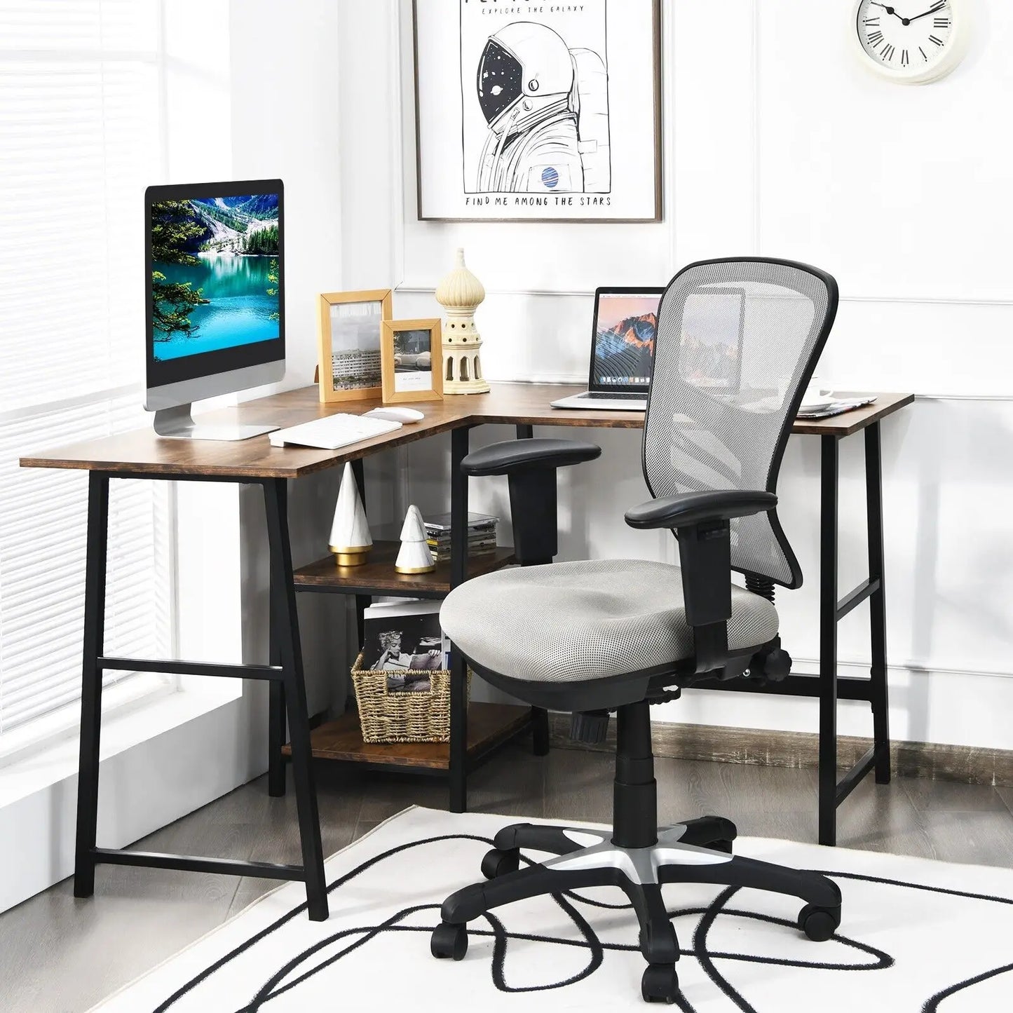 Reclining mesh office chair