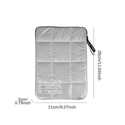 Down padded laptop sleeve bag