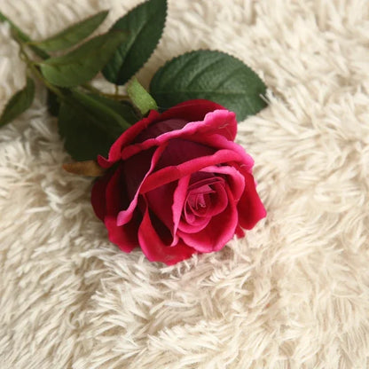 Beautiful silk roses bouquet flowers