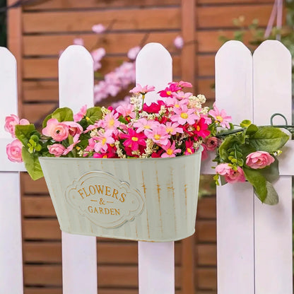 Hanging flower pot metal iron wall planter