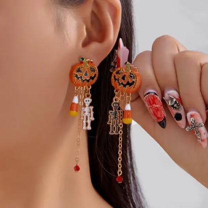 Gothic Vampire Bat Halloween Pendant Earring