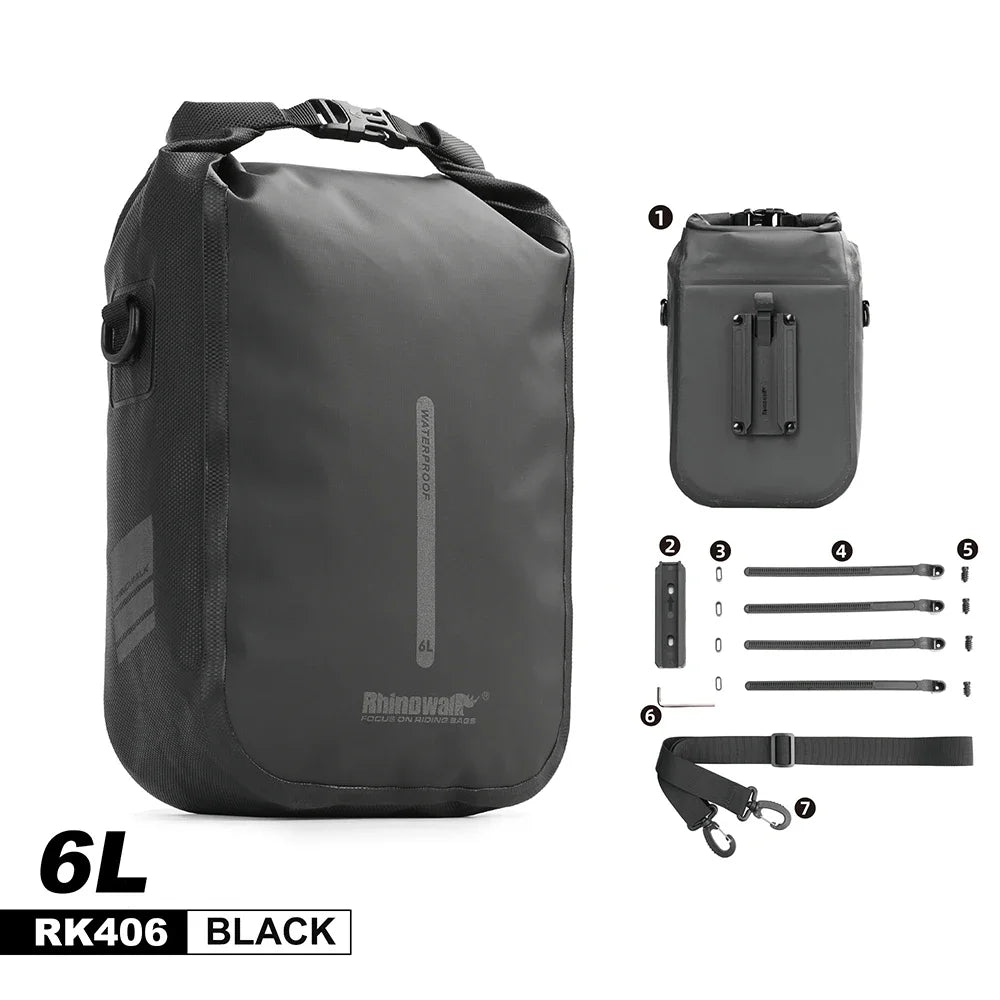Waterproof quick release bike front fork bag