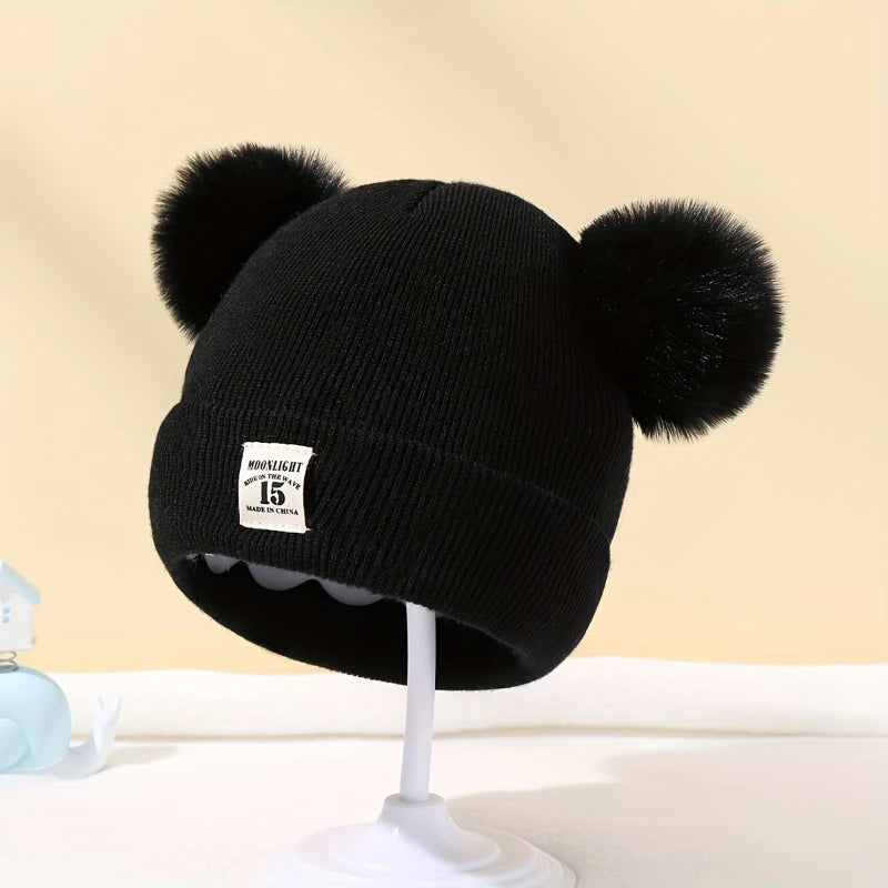 Baby Warm Knitted Hats with Pom