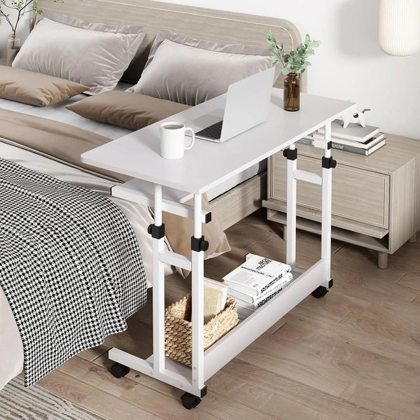 Portable Office Desk with Movable Wheels