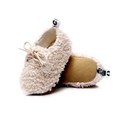 Plus velvet soft sole lace-up cotton shoes