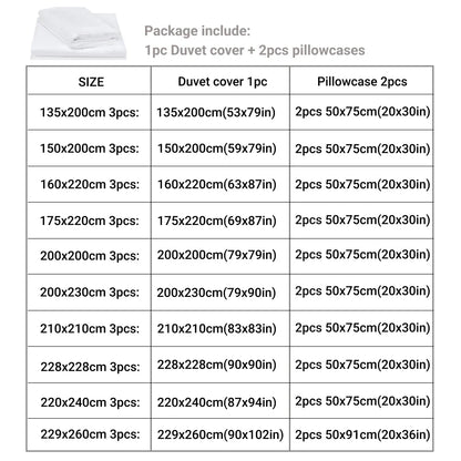 3pcs duvet cover set with pillow case