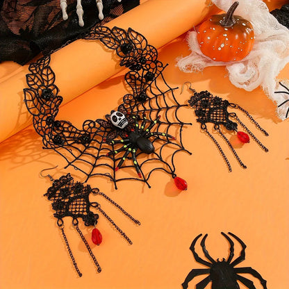 Halloween Party Festival Necklace Earrings Set