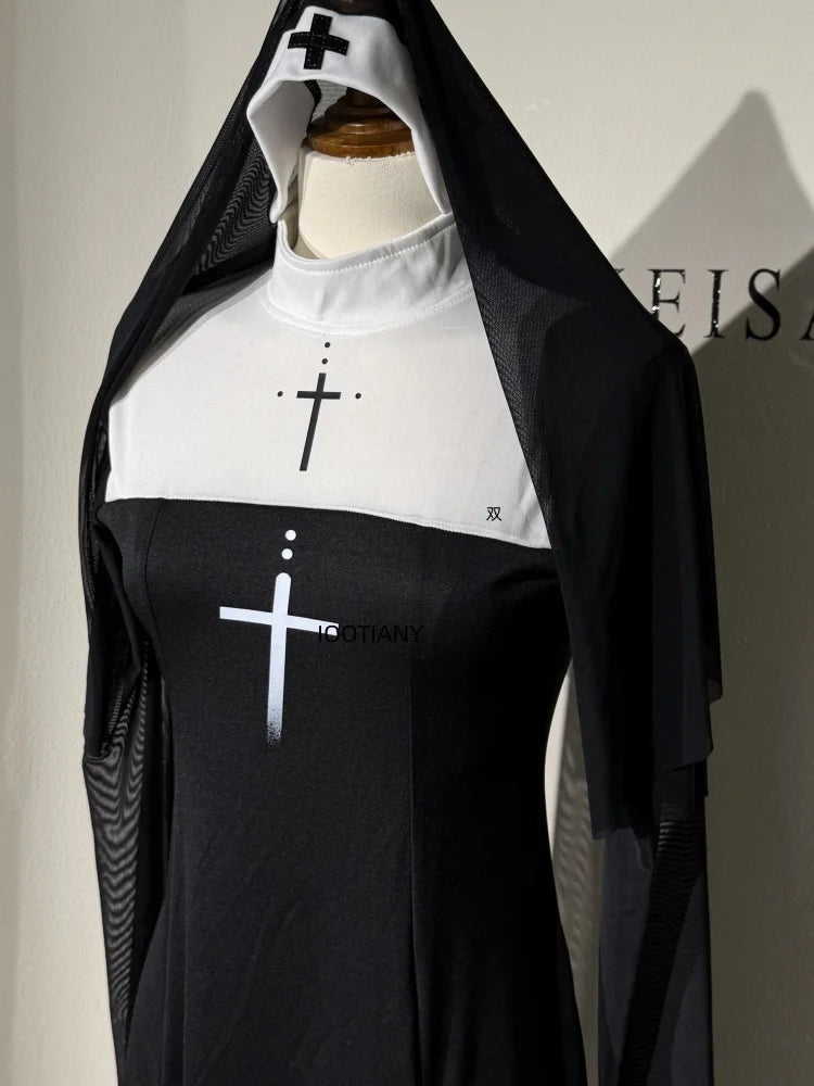 Halloween Cute Female Anime Nun Costume