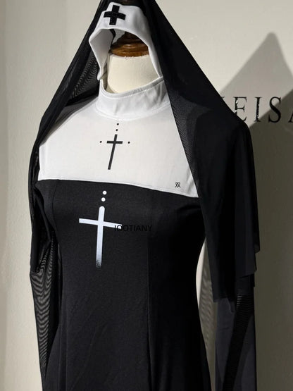 Halloween Cute Female Anime Nun Costume