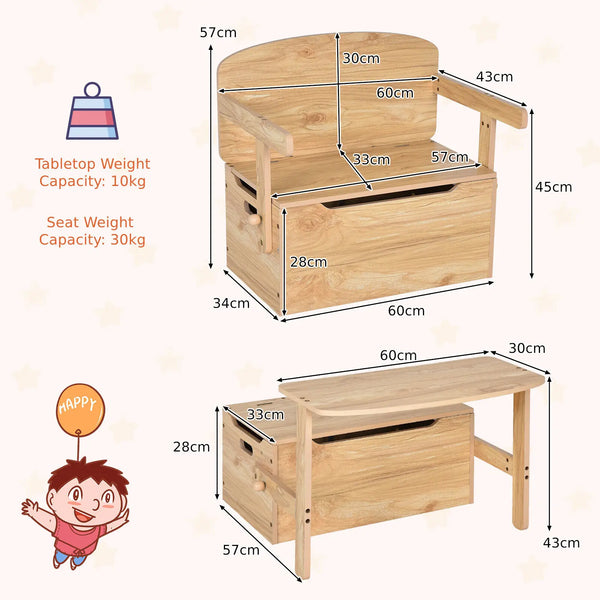 Activity 3-in-1 Desk and Chair Set with Toy Storage