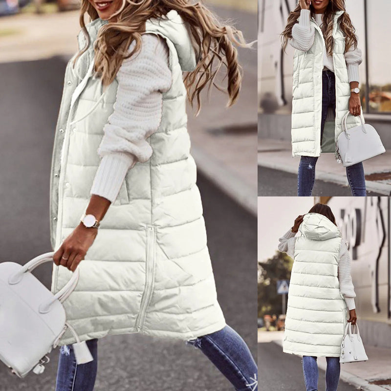 Loose Single-Breasted Cardigan Parkas Winter Vest Coat