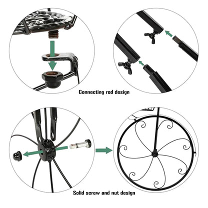 Wrought iron tricycle planter