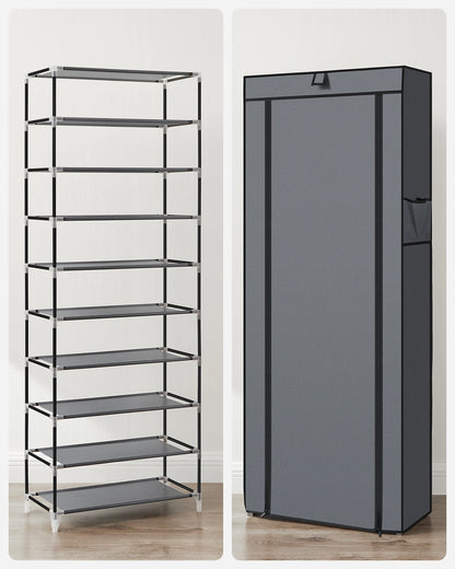 10 tier shoe rack cabinet