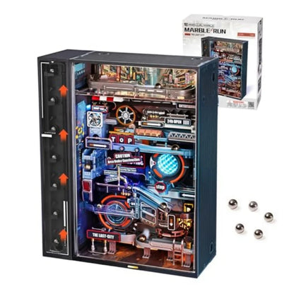 The last city futuristic marble run parallel world building toy set