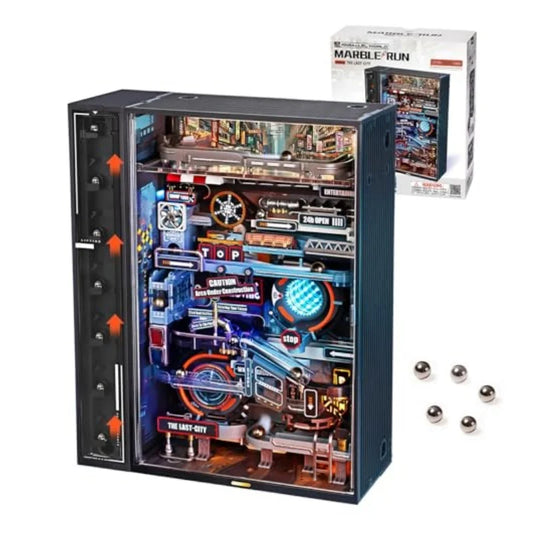 The last city futuristic marble run parallel world building toy set