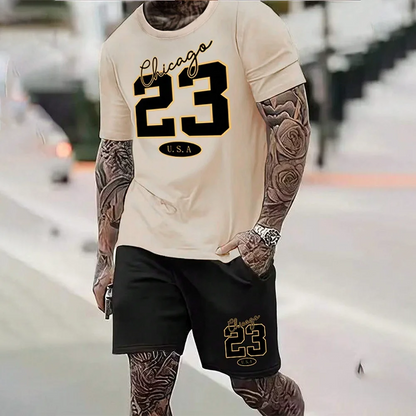 Loose digital print quick drying men's set