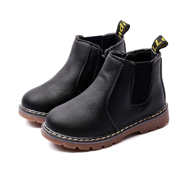 Fashion Leather Ankle Boots For Kids