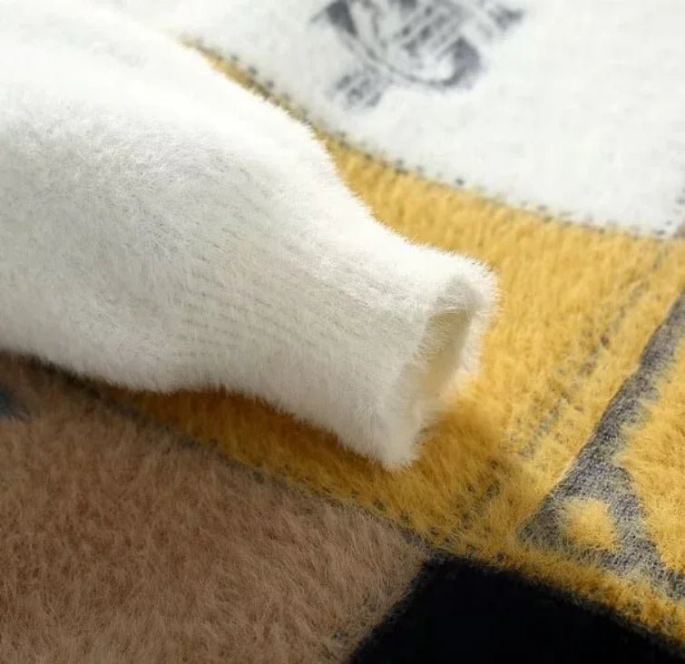 Men's Winter Warm O Neck Plush Sweater