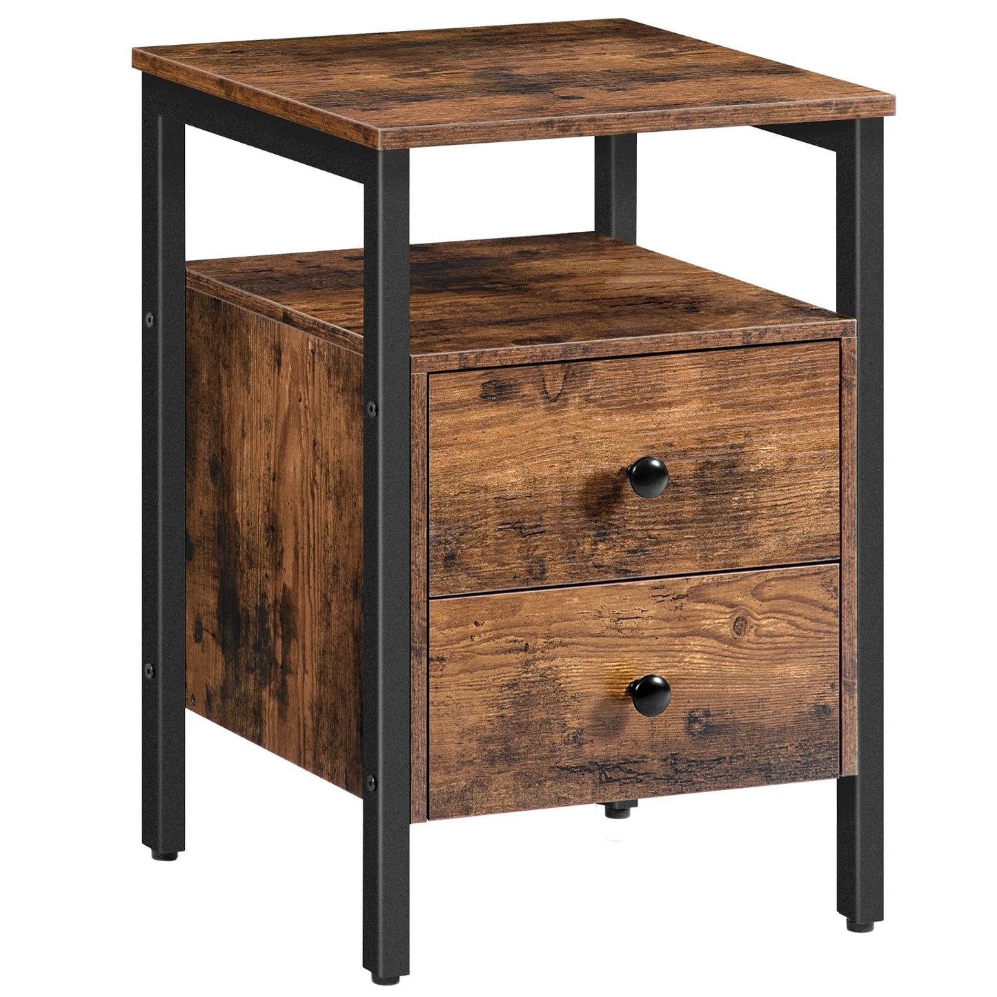 Nightstand bedside table with 2 drawers
