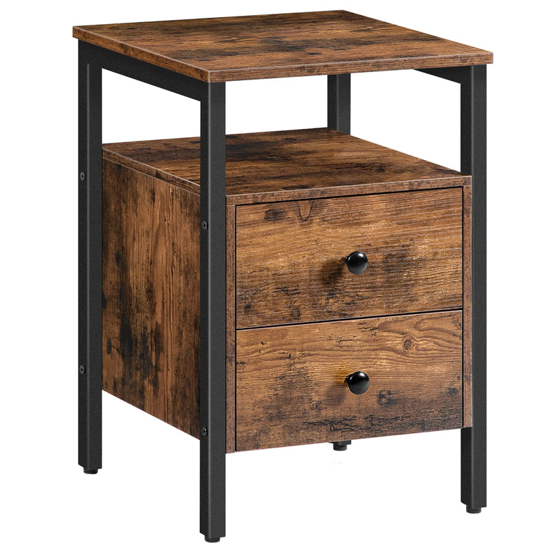 Nightstand Bedside Table with 2 Drawers