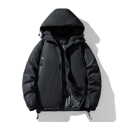 Casual waterproof thick fleece parkas jacket