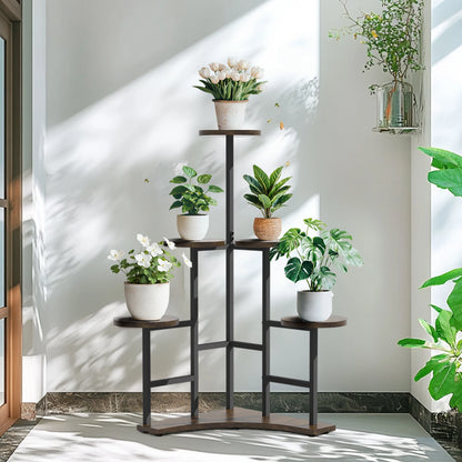 5 tiered corner plant stand