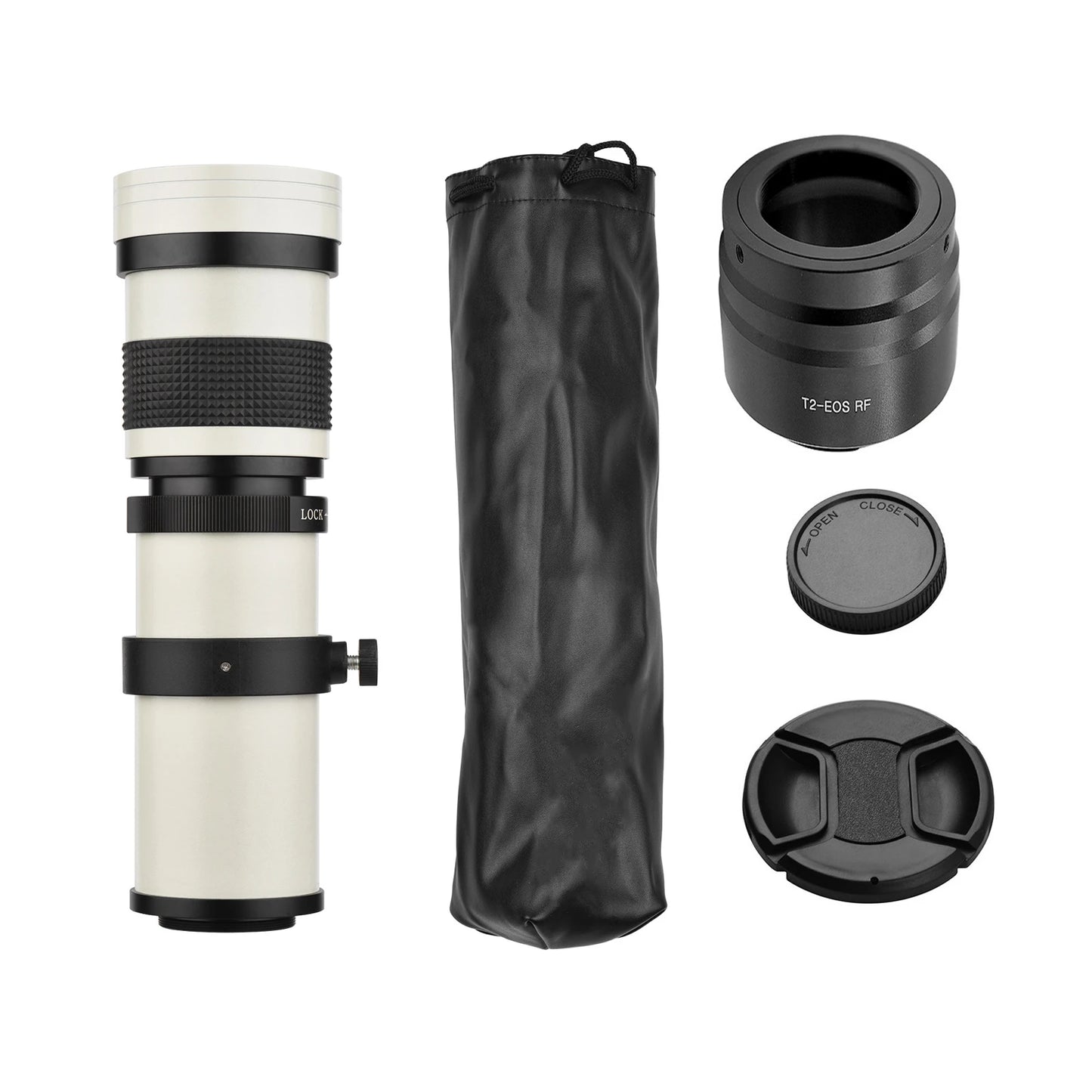 Camera mf super telephoto zoom lens