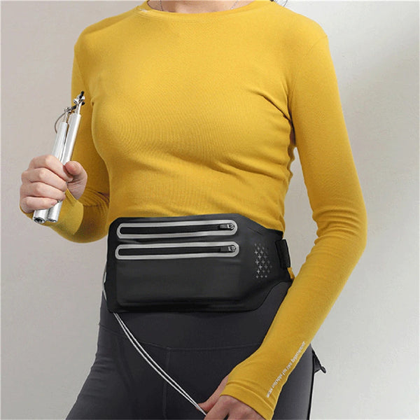 Double Zipper Pocket Sports Belt Pouch