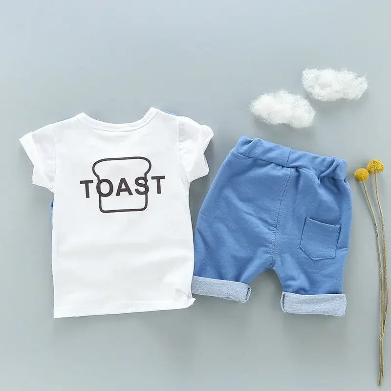 Cotton Cool Tee + Shorts Pants Clothes Set