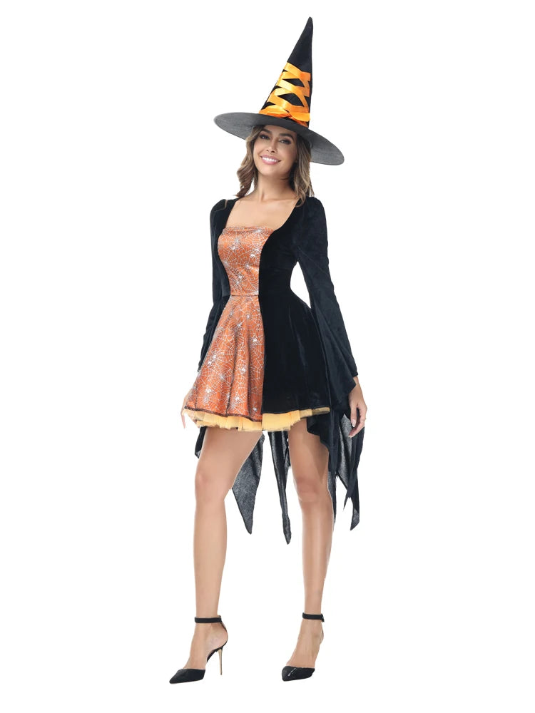 Gothic Short Witch Halloween Costumes