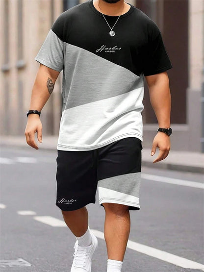 Fashion t-shirt shorts suit