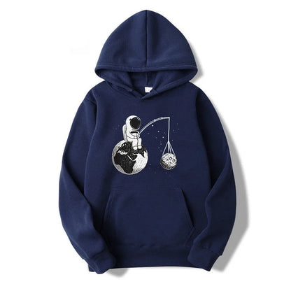 Cartoon astronaut print fashion hoodies