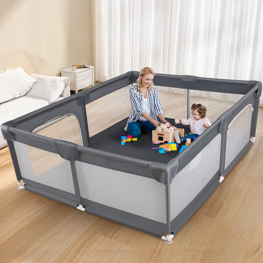 Breathable mesh kid’s fence with anti-collision foam