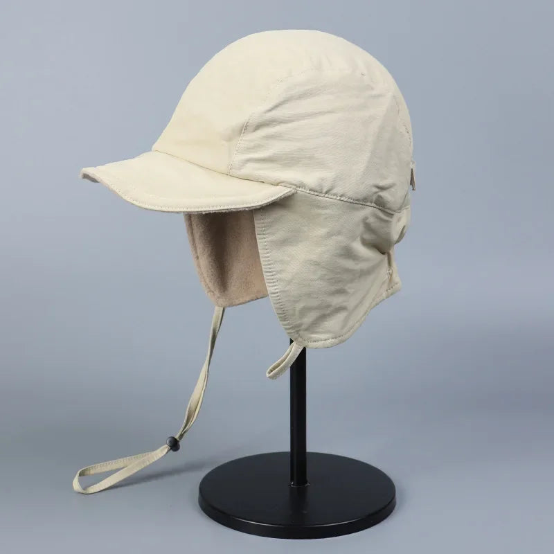 Warm ear protection windproof velvet pilot hat