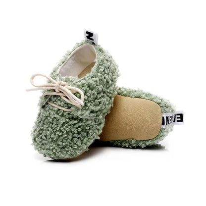 Plus velvet soft sole lace-up cotton shoes